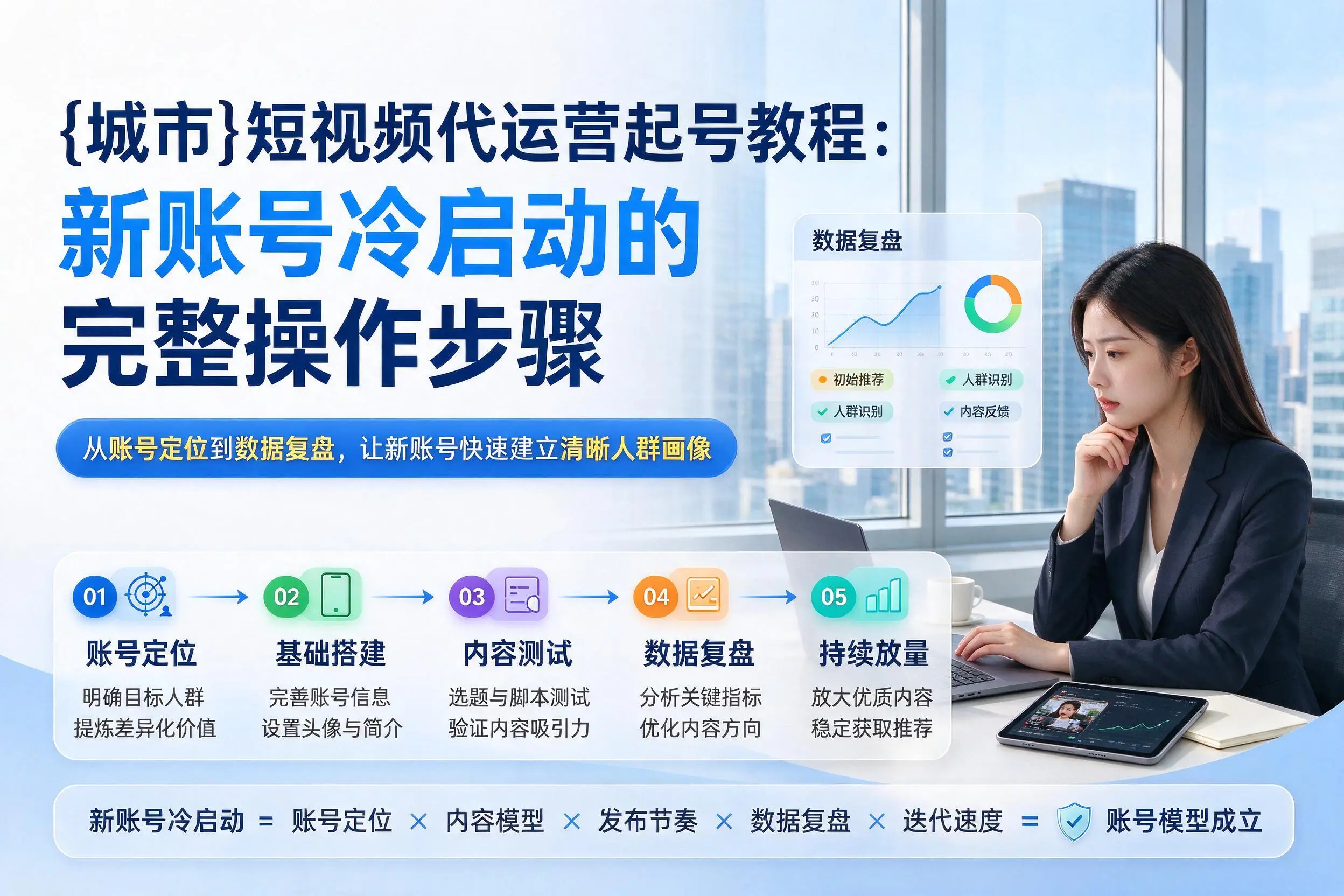 乌海短视频代运营起号教程:新账号冷启动的完整操作步骤