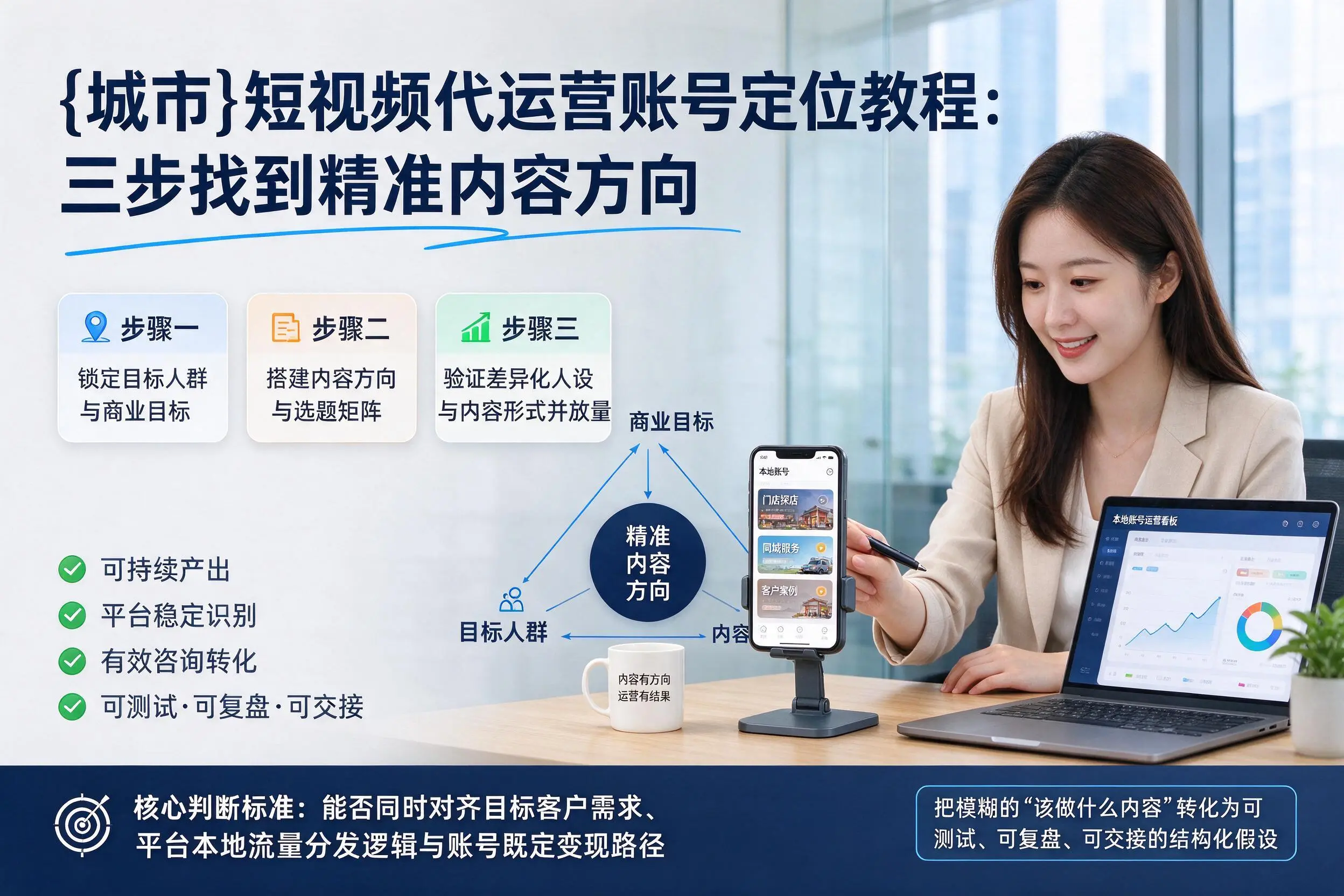乌海短视频代运营账号定位教程：三步找到精准内容方向