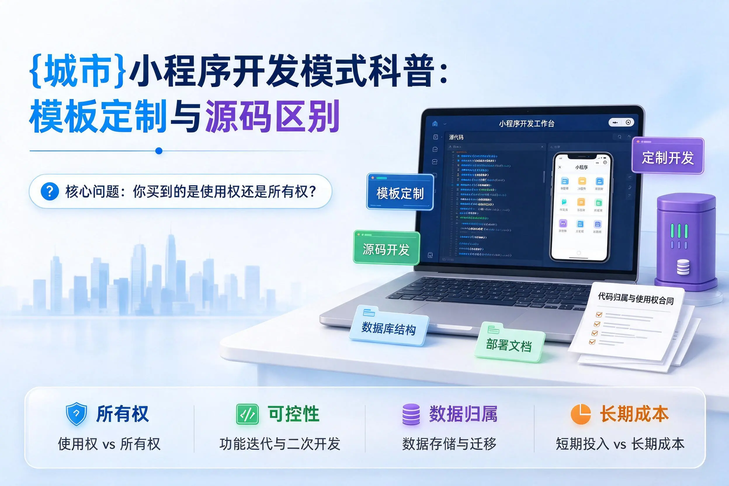 乌海小程序开发模式科普：模板定制与源码区别