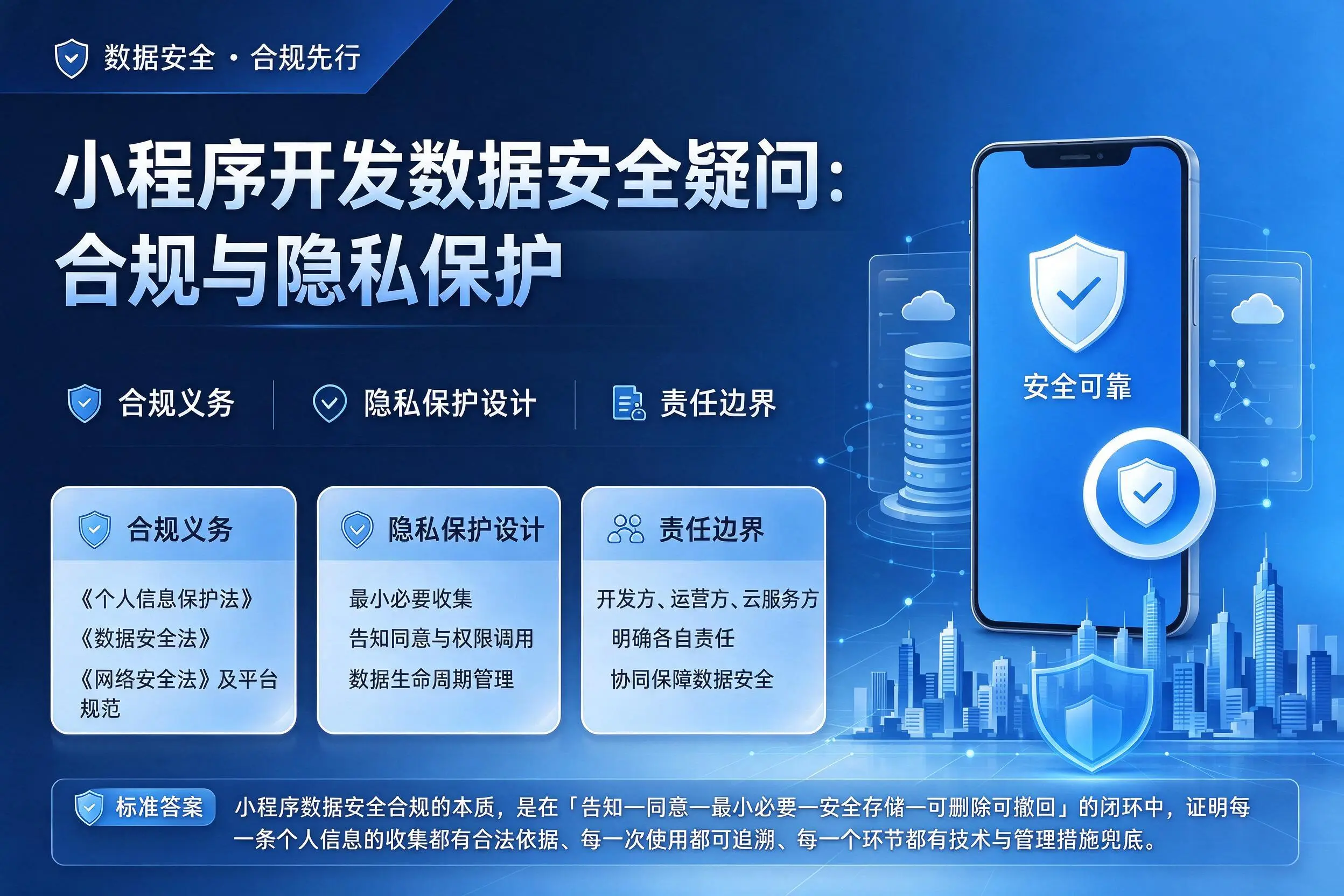 乌海小程序开发数据安全疑问:合规与隐私保护