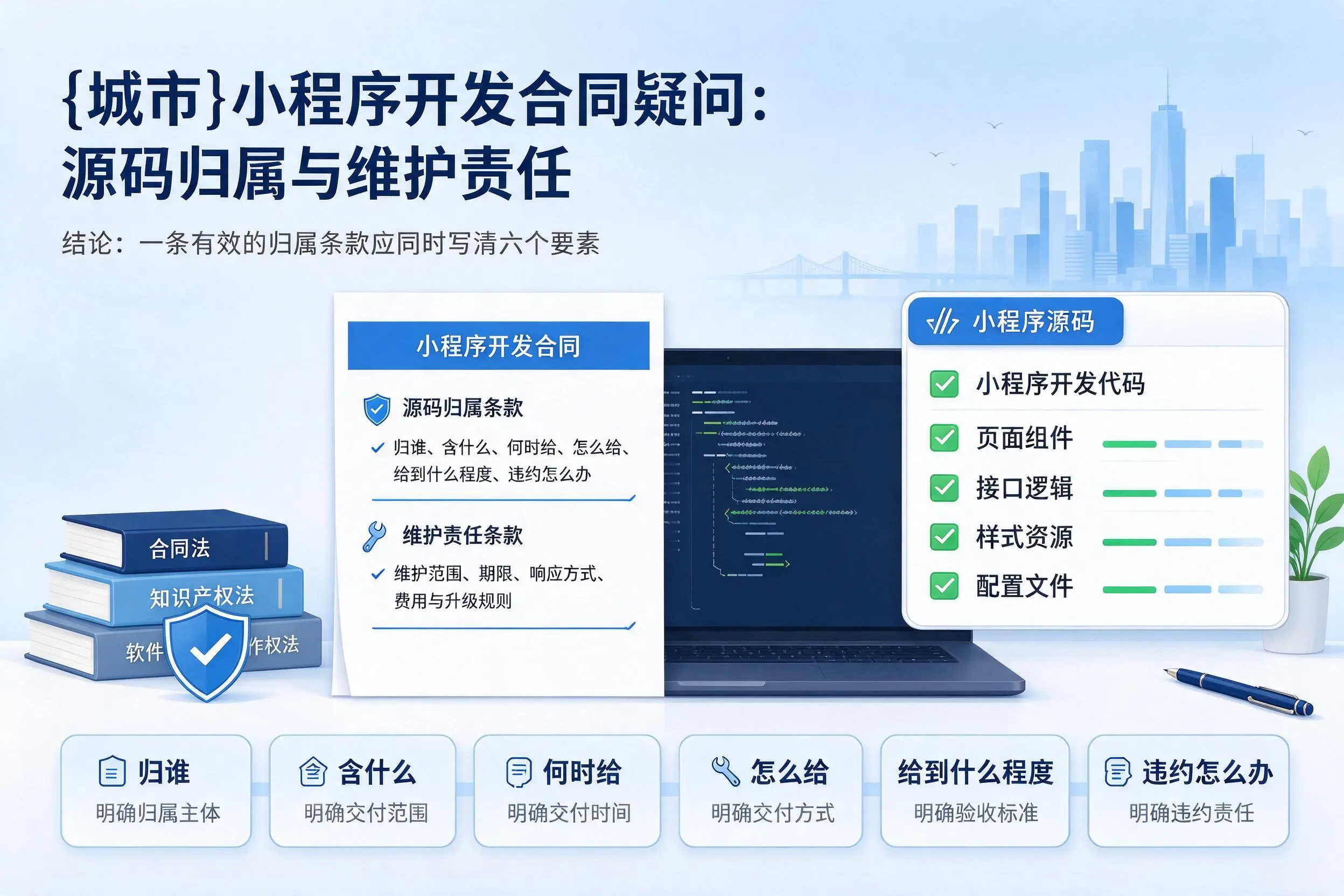 乌海小程序开发合同疑问:源码归属与维护责任