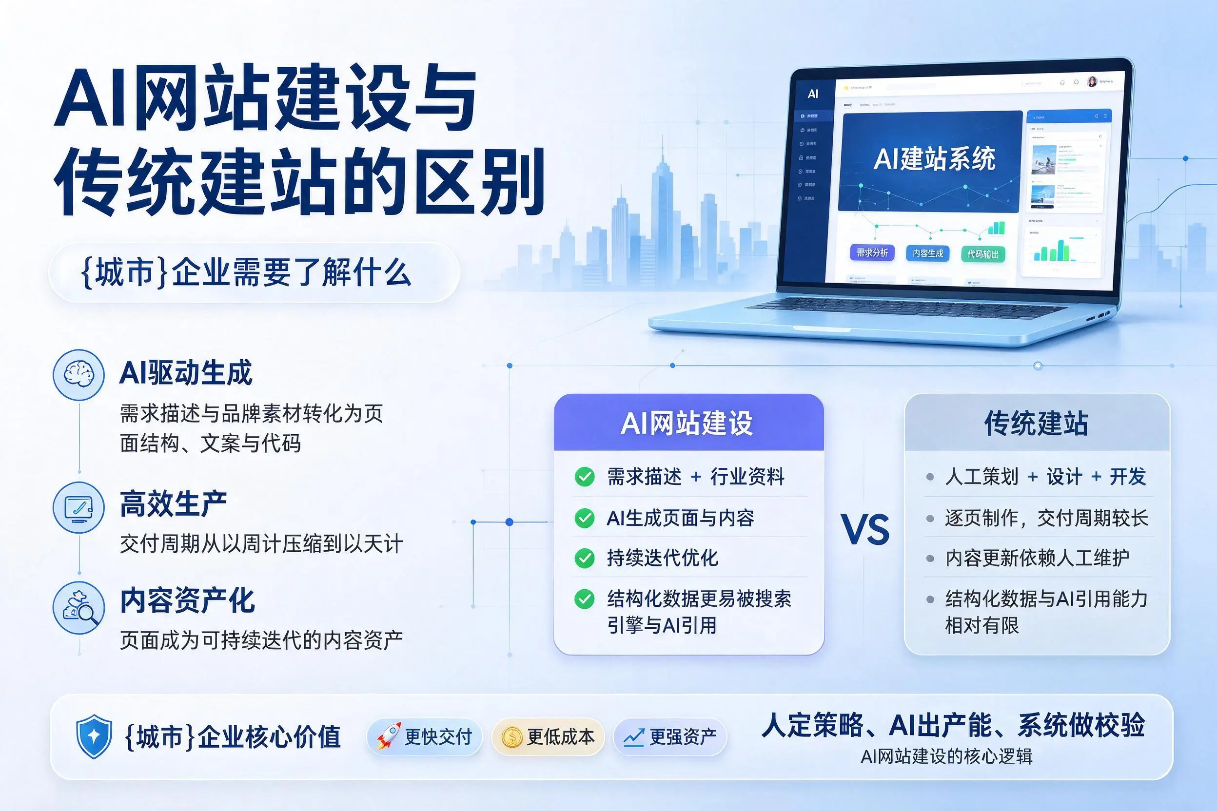 AI网站建设与传统建站的区别,乌海企业需要了解什么