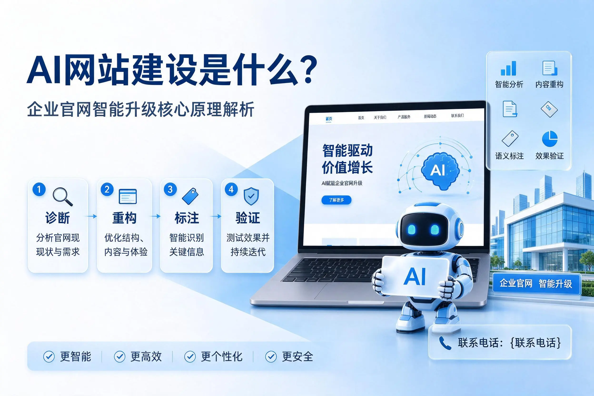AI网站建设是什么？乌海企业官网智能升级核心原理解析