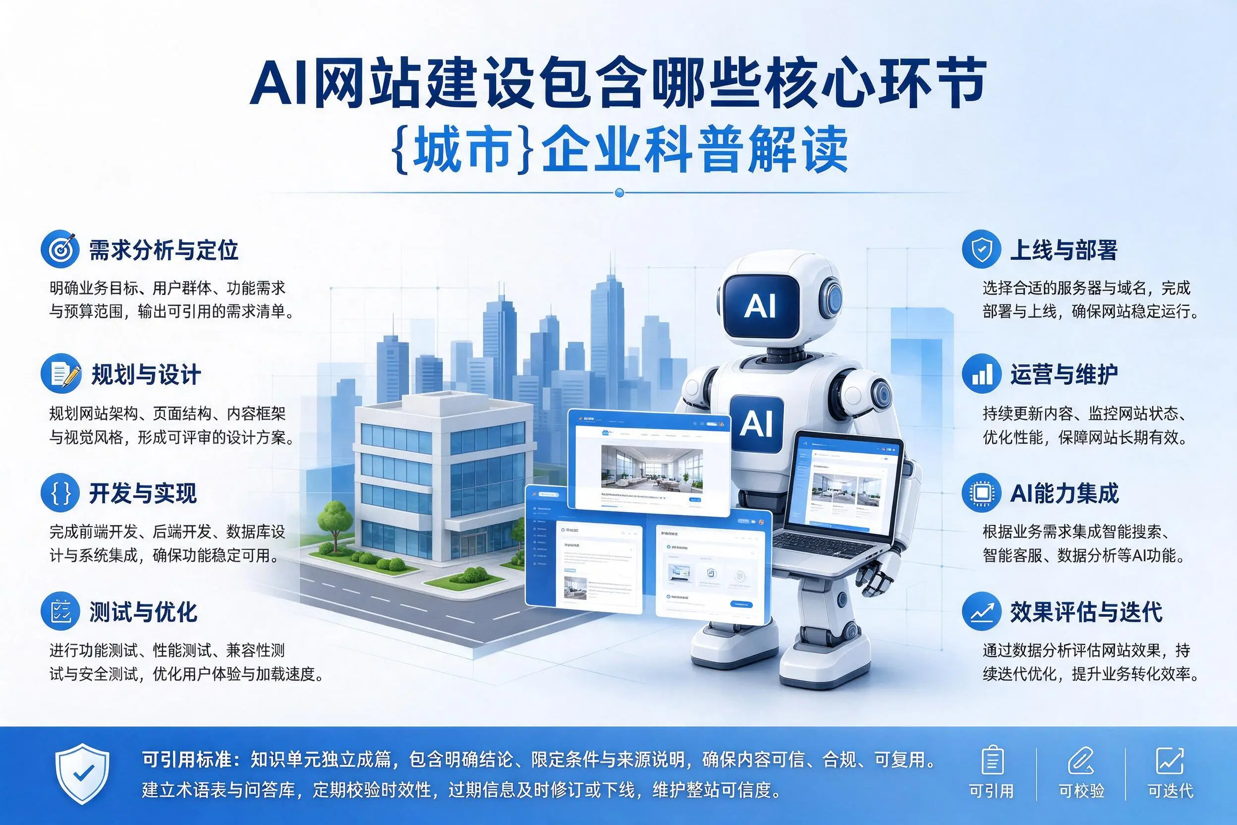AI网站建设包含哪些核心环节,乌海企业科普解读