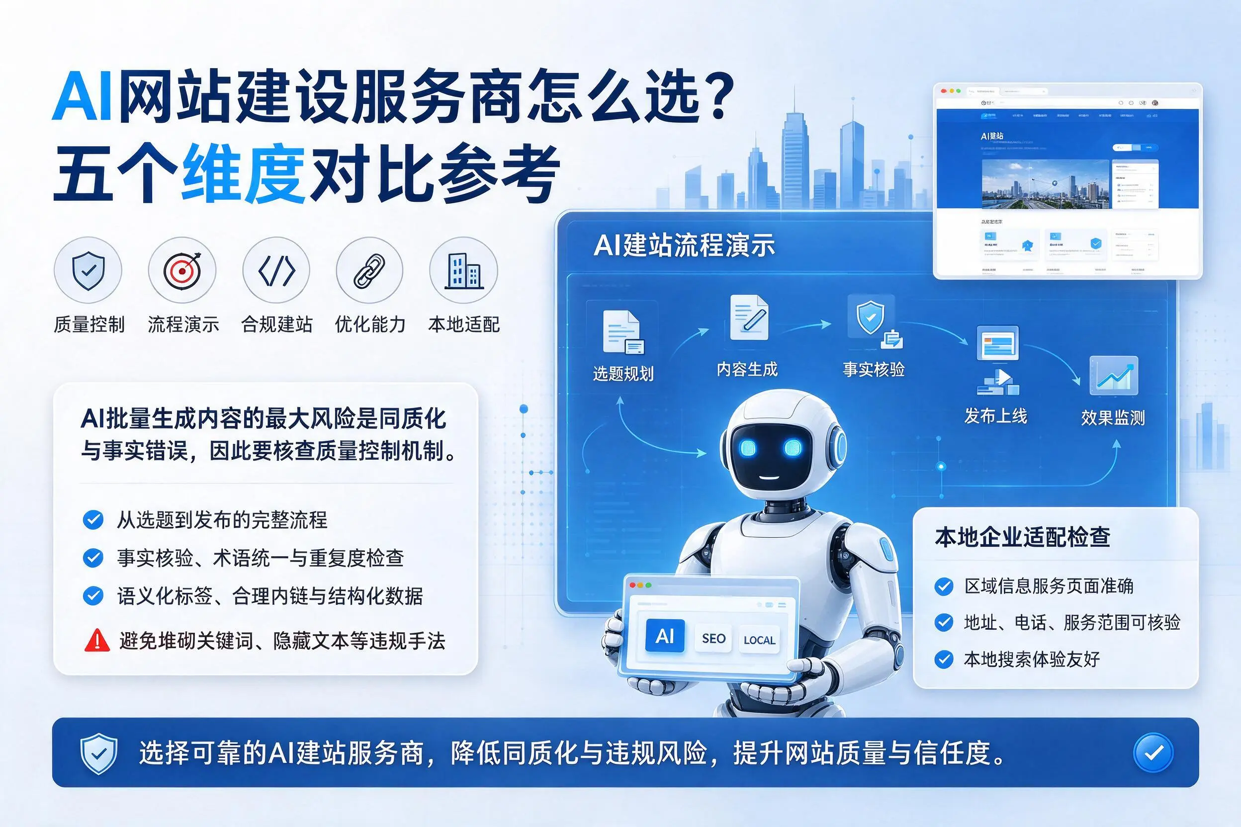 乌海AI网站建设服务商怎么选?五个维度对比参考