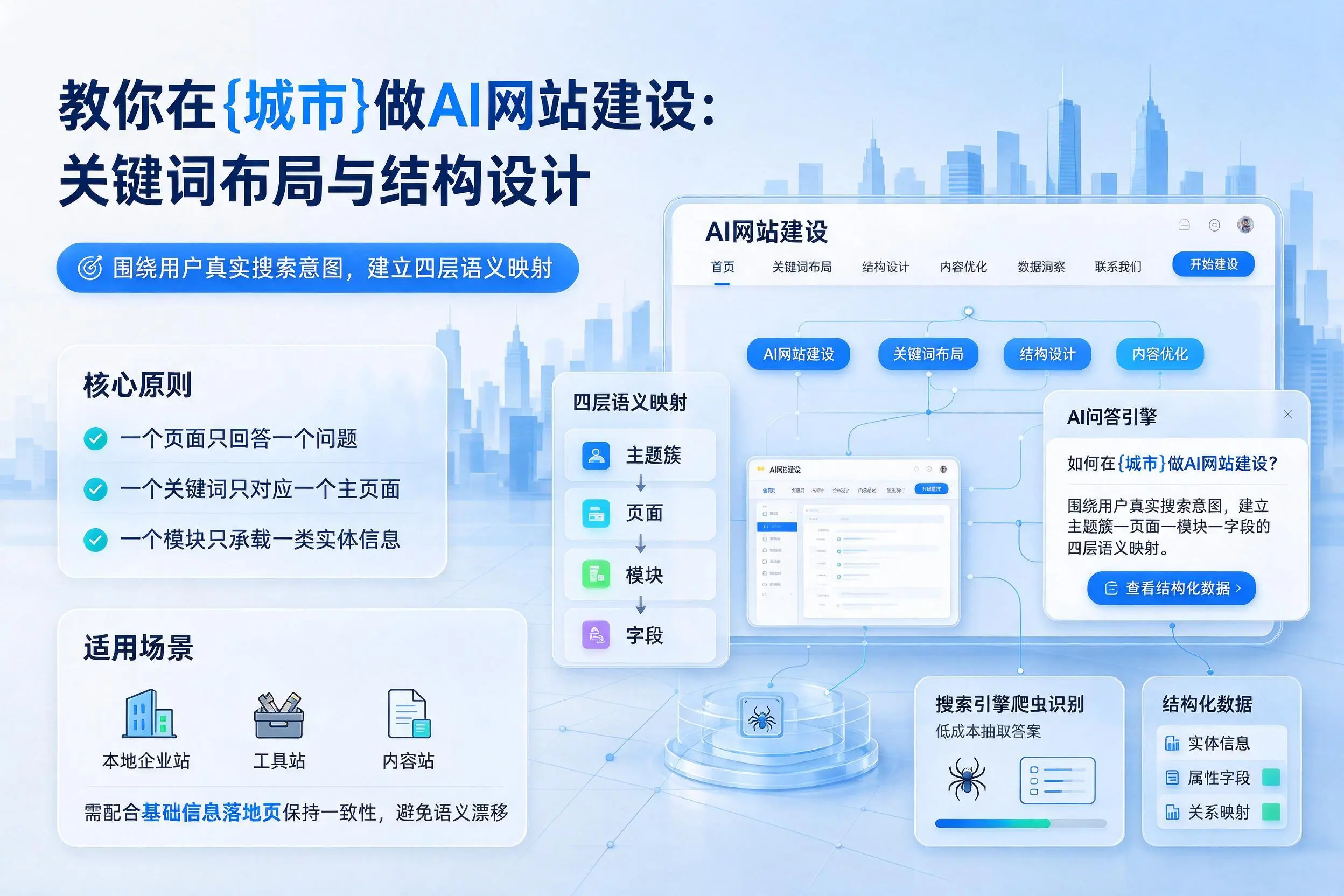 教你在乌海做AI网站建设:关键词布局与结构设计
