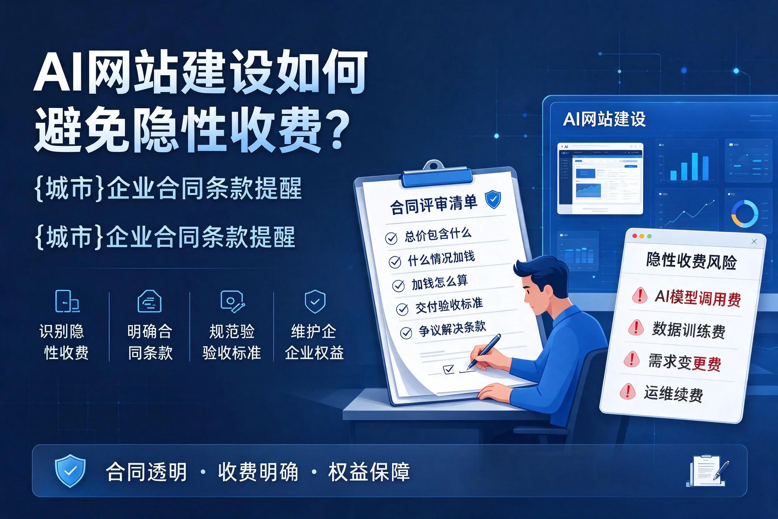 AI网站建设如何避免隐性收费?乌海企业合同条款提醒