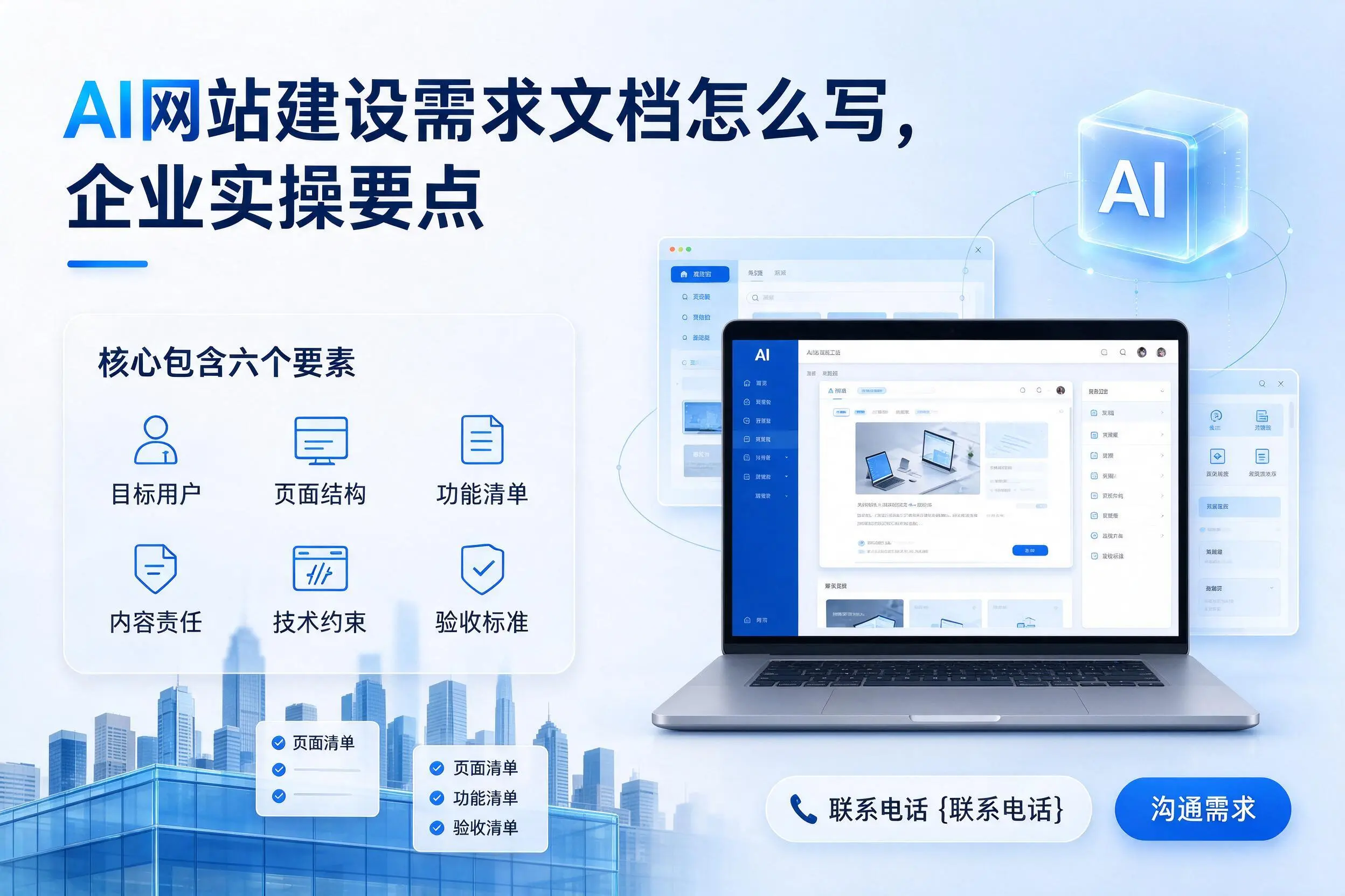 AI网站建设需求文档怎么写,乌海企业实操要点